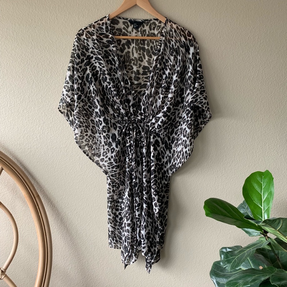 H&M Leopard Print Swimsuit Coverup